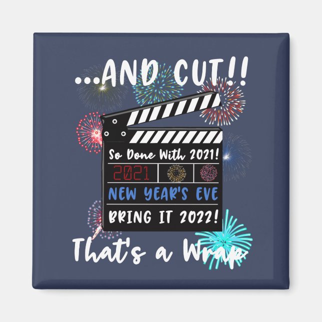 Aimant Nouvel An 2021 Citation Drôle 2022 Nouvel An (Devant)
