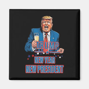 Aimant Nouvel An Nouveau Président Funny Trump 2025 Prene