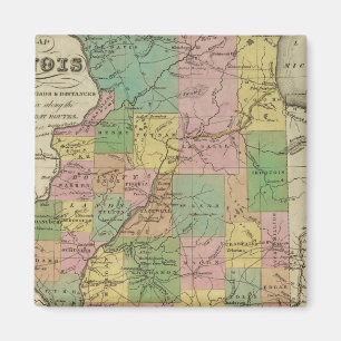 Aimant Nouvelle Carte De L'Illinois