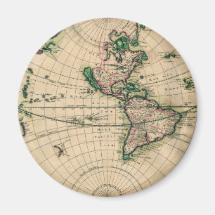 Aimant Nouvelle carte du 17ème siècle du monde