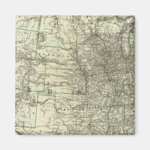Aimant Nouvelle carte ferroviaire des États-Unis 2