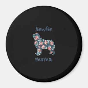 Aimant Nouvelle maman   maman chien de terre-neuve présen