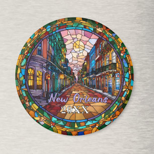 Aimant Nouvelle-Orléans personnalisée datée de Bourbon St