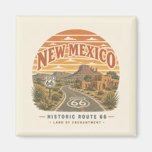 Aimant Nouvelle route historique 66 du Mexique Désert Art