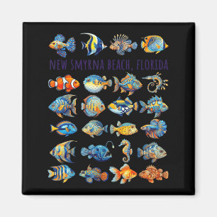 Aimant Nouvelle Smyrna Beach Floride Dessin de Poisson Co