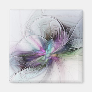 Aimant Nouvelle vie, Colorful Abstrait Fractal Art Imagin