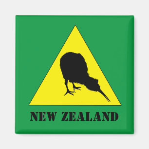 Aimant Nouvelle-Zélande, Kiwi Bird & No Flying Zone /Aote