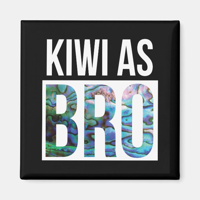 AIMANT NOUVELLE-ZÉLANDE KIWI EN TANT QUE BRO PAUA (Devant)
