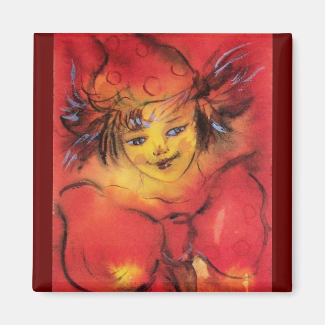 AIMANT NUAGE AVEC RIBBON ROUGE (Devant)