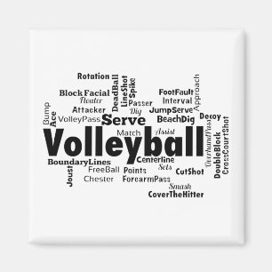 Aimant Nuage de mot volley-ball