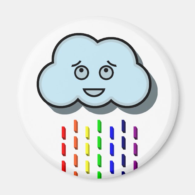 Aimant Nuage de pluie trouve soulagement (Devant)