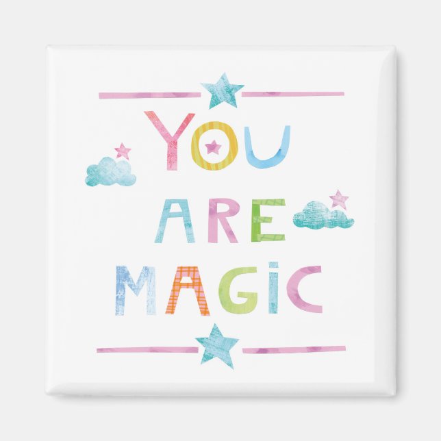 Aimant Nuages magiques Vous êtes magique (Devant)