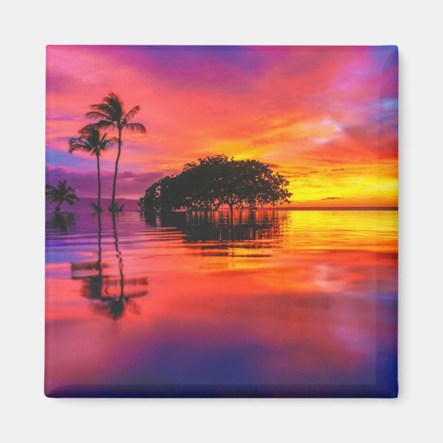 Aimant Nuages majestueux et réflexion (Devant)