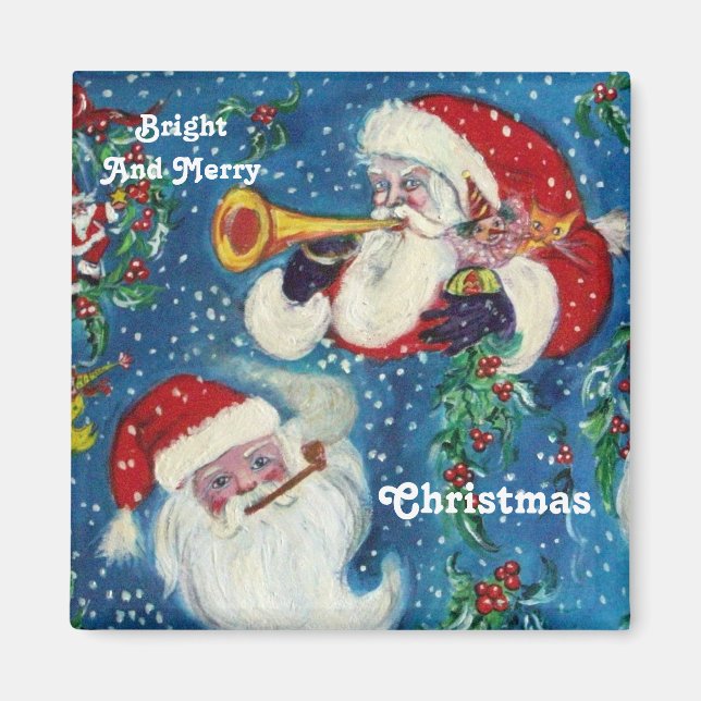 Aimant Nuit de Noël père Noël BUGLER (Devant)