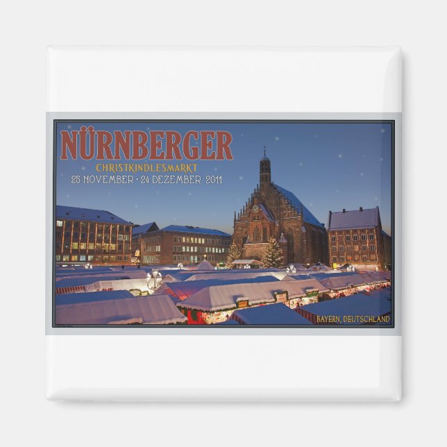 Aimant Nuit du marché de Noël de Nürnberg (Devant)