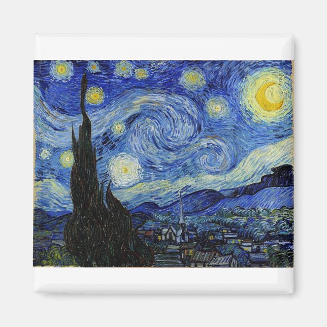 Aimant Nuit étoilée par Vincent Van Gogh (Devant)