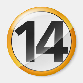 Aimant Numéro 14 or Magent