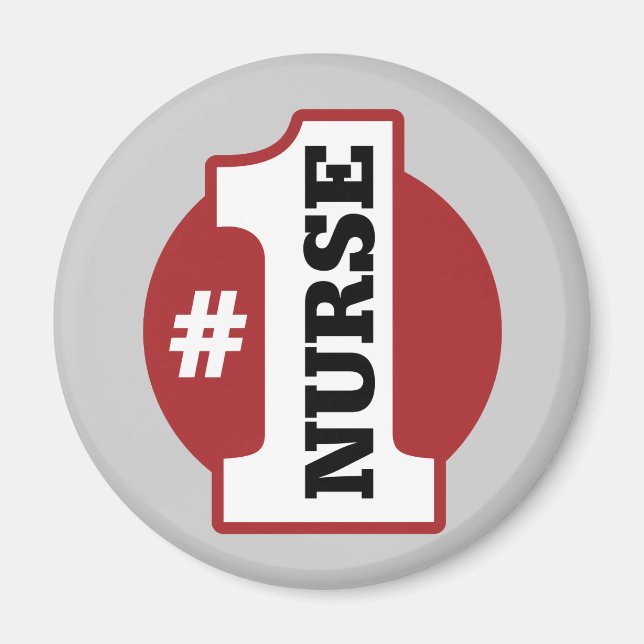 Aimant Numéro 1 Infirmière (Devant)