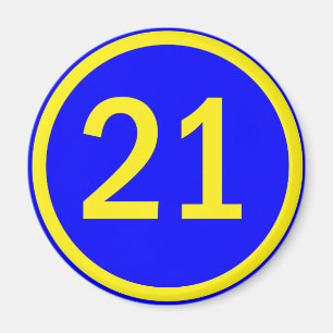 Aimant numéro 21 dans un cercle
