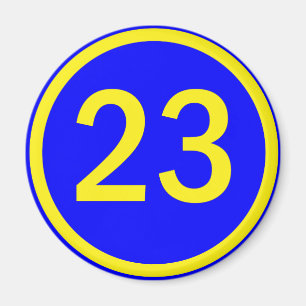 Aimant numéro 23 dans un cercle