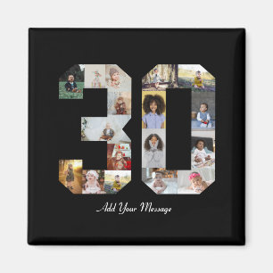 Aimant Numéro 30 Collage photo