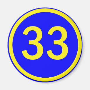 Aimant numéro 33 en cercle