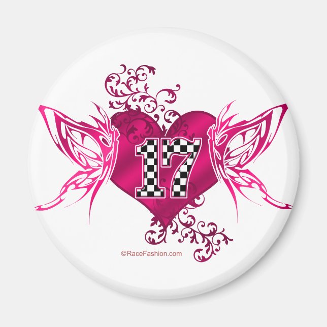 Aimant numéro de course 17 (Devant)