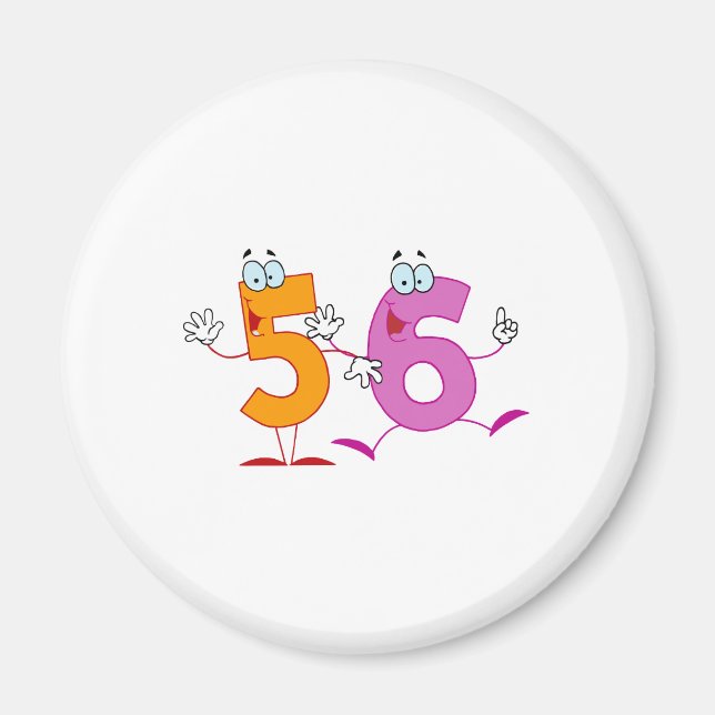 Aimant Numéro heureux 56 (Devant)
