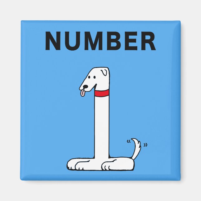 Aimant Numéro un chien (Devant)