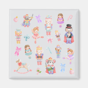 Aimant Nutcracker Ballet Pastel Noël
