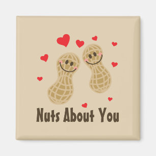 Aimant Nuts Sur Vous Cute Peanuts Alimentation Pun Humour