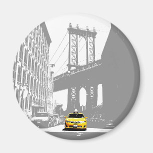 Aimant Nyc Yellow Taxi Brooklyn Bridge New York City