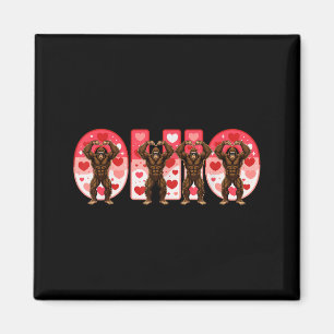 Aimant O-h-i-o Drôle Bigfoot Ohio Dans La Saint-Valentin 