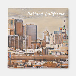 Aimant Oakland, Californie Skyline Fine Art