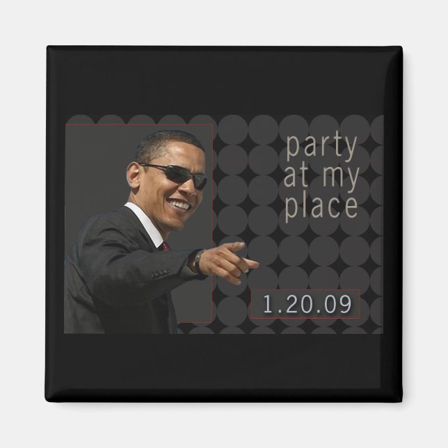 Aimant Obama Invitation du Parti d'investiture - (Devant)