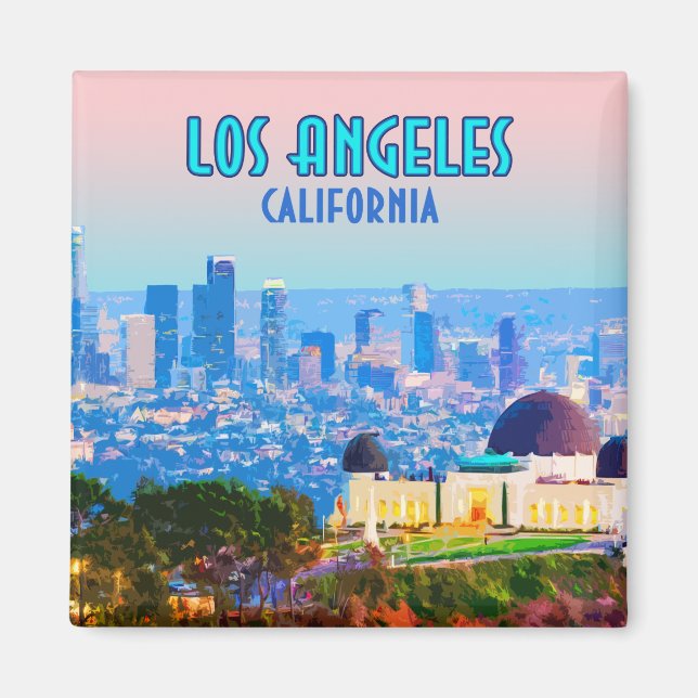 Aimant Observatoire Griffith de Los Angeles en Californie (Devant)