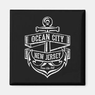 Aimant Ocean City New Jersey Nj Conception Ancre Vintage