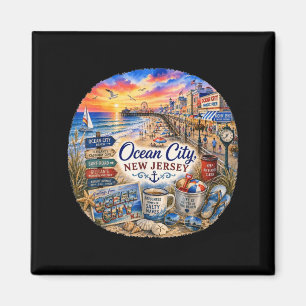 Aimant Ocean City New Jersey Nj États-Unis Bord de mer Ét