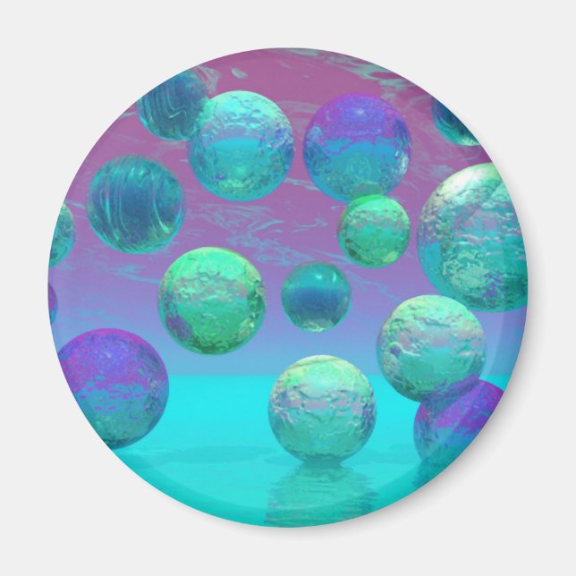 Aimant Ocean Dreams - Aqua et Violet Ocean Imaginaire (Devant)