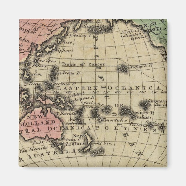 Aimant Océan Pacifique, Îles britanniques (Devant)