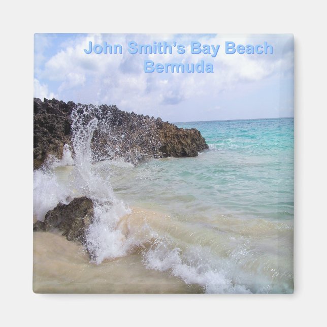 Aimant Ocean Wave John Smith’s Bay Beach Bermudes (Devant)