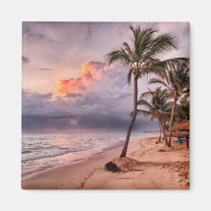 Aimant Ocean Waves Sandy Beach Sunset