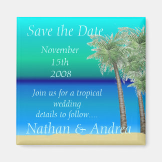 Aimant Oceanview Tropical Enregistrer la date