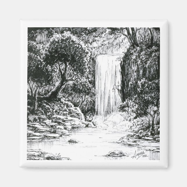 Aimant Octobre 2018 Jour 21 - Cascade dans les bois (Devant)