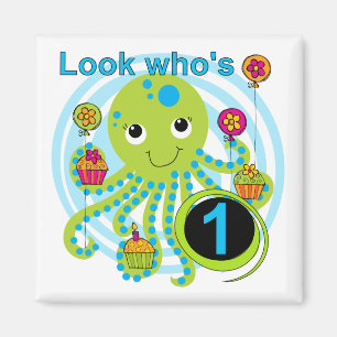 Aimant Octopus 1er Anniversaire T-shirts et cadeaux