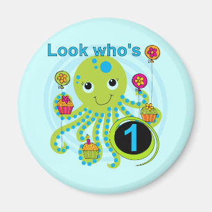 Aimant Octopus 1er Anniversaire T-shirts et cadeaux