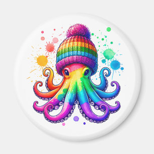 Aimant Octopus Portant Une Bénigne