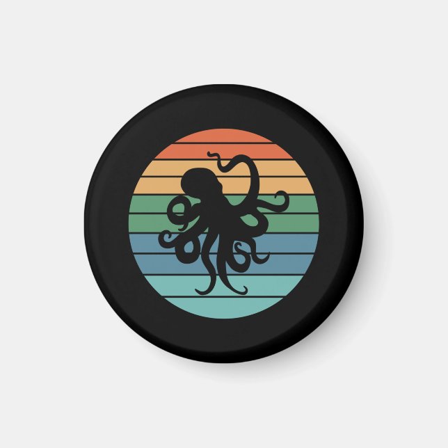 Aimant Octopus rétro (Devant)