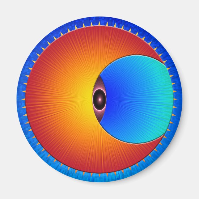 Aimant Oeil De L'Aimant Rond Soleil (Devant)