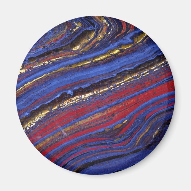 Aimant Oeil de tigre, hématite et jaspe (Devant)